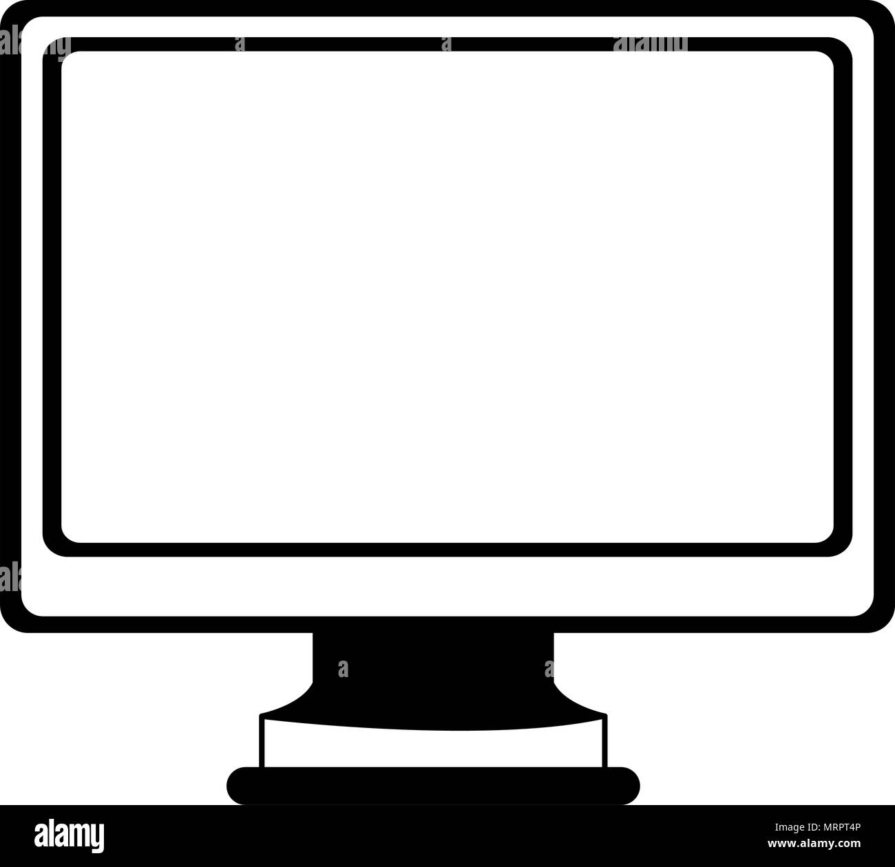 Computer screen technology in black and white Stock Vector Image & Art Alamy