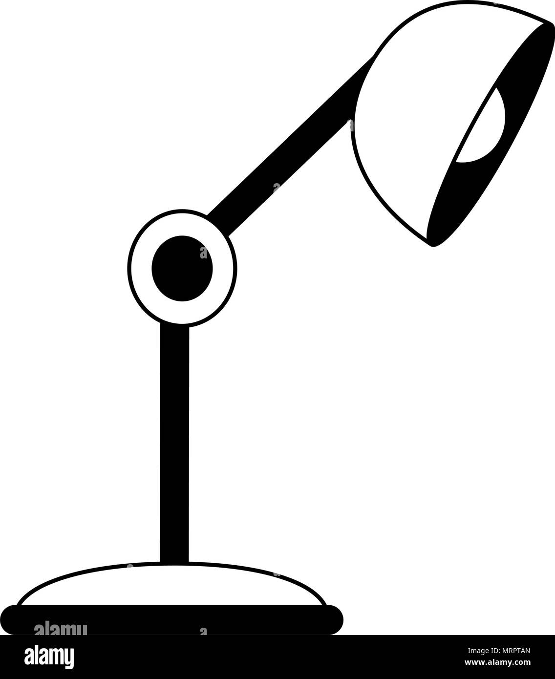 Desk light lamp in black and white Stock Vector Image & Art Alamy