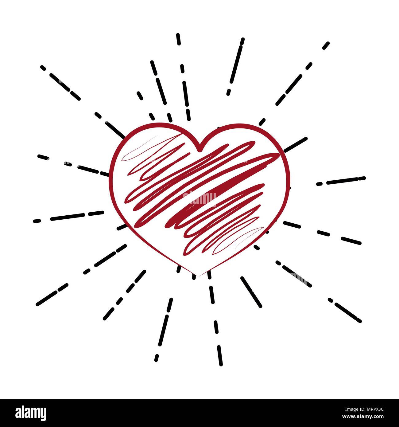 Heart hand draw Stock Vector Image & Art - Alamy