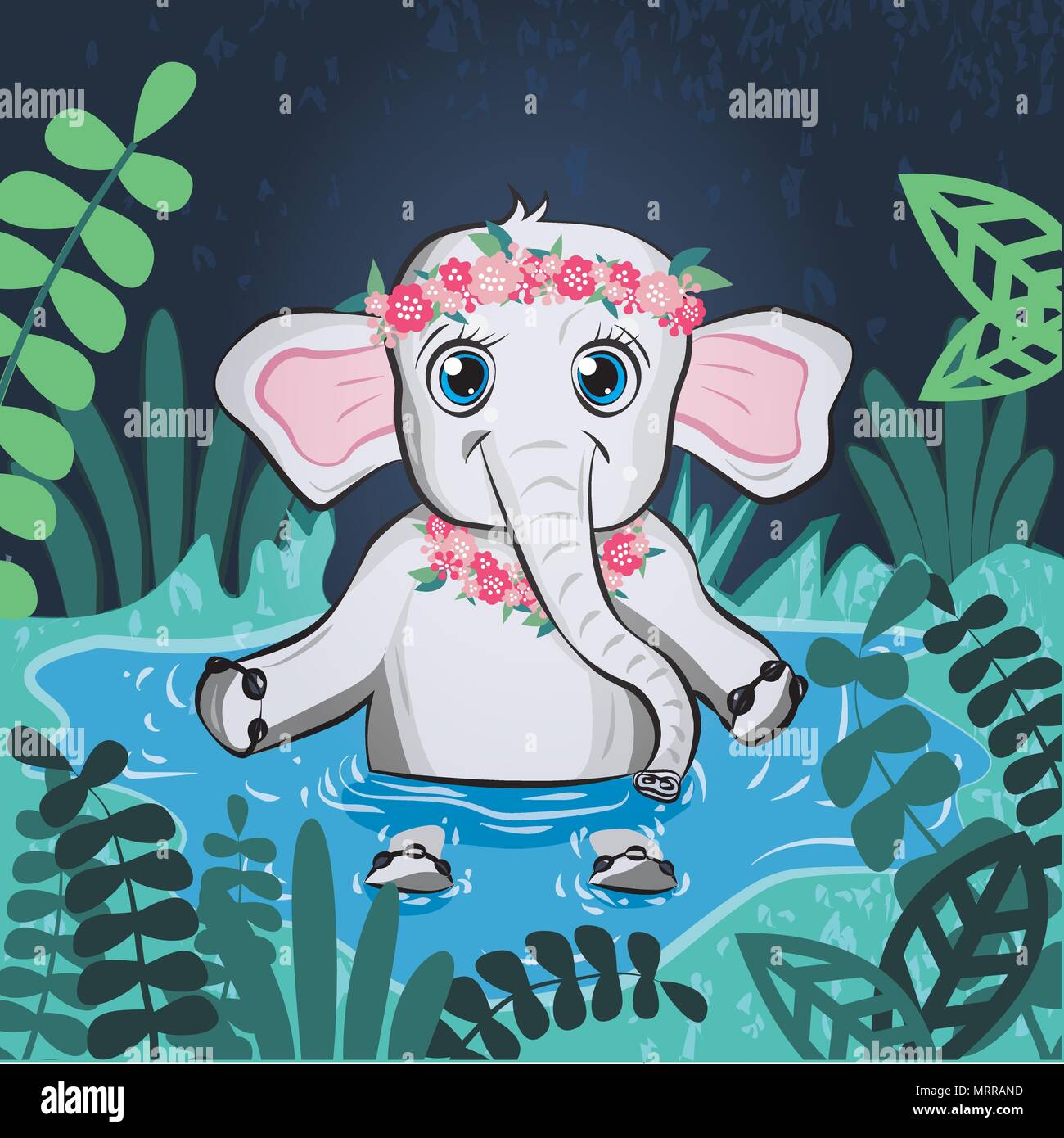 Baby Elephant Illustration Stock Vector Image & Art Alamy