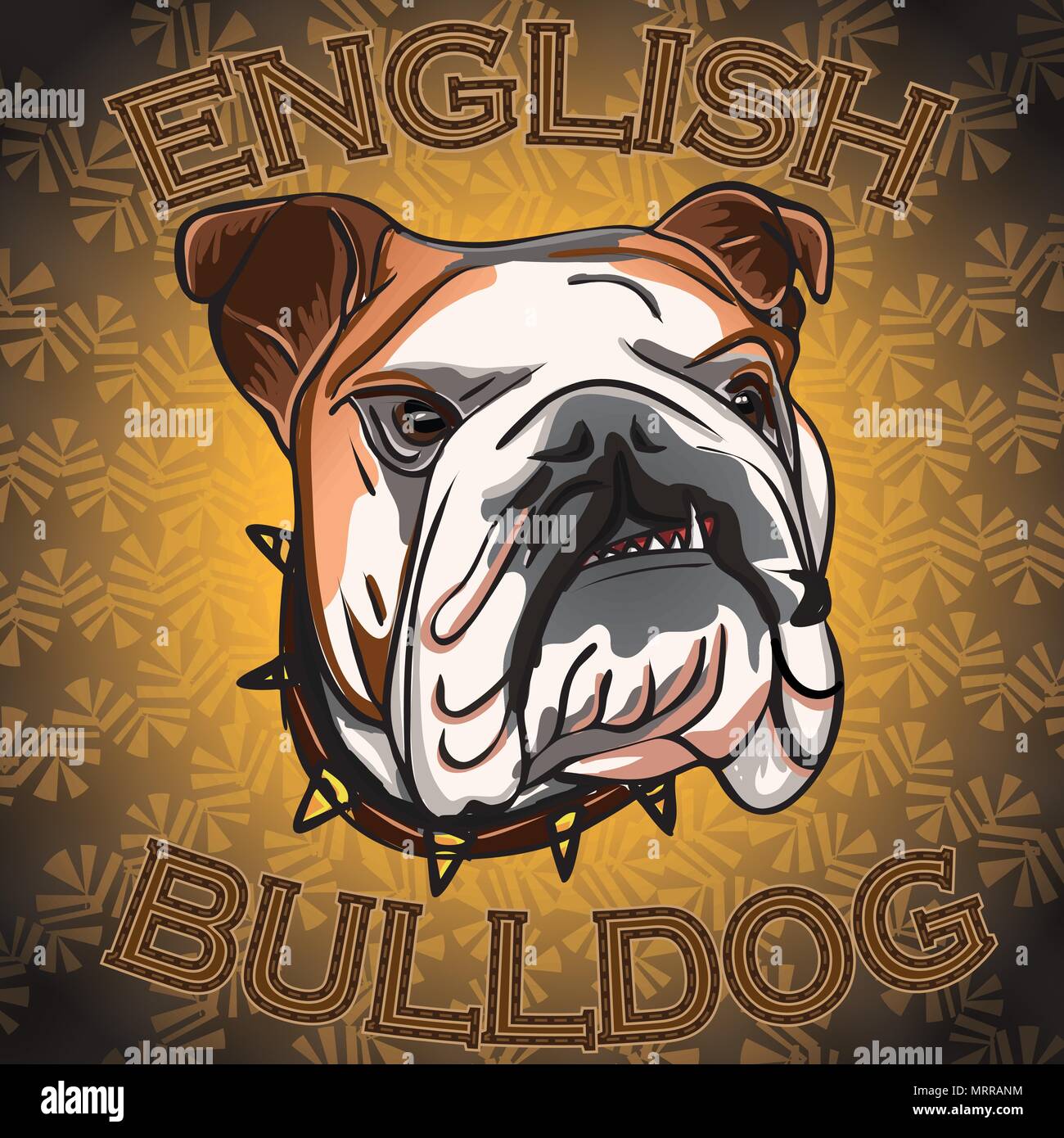 English bulldog Stock Vector