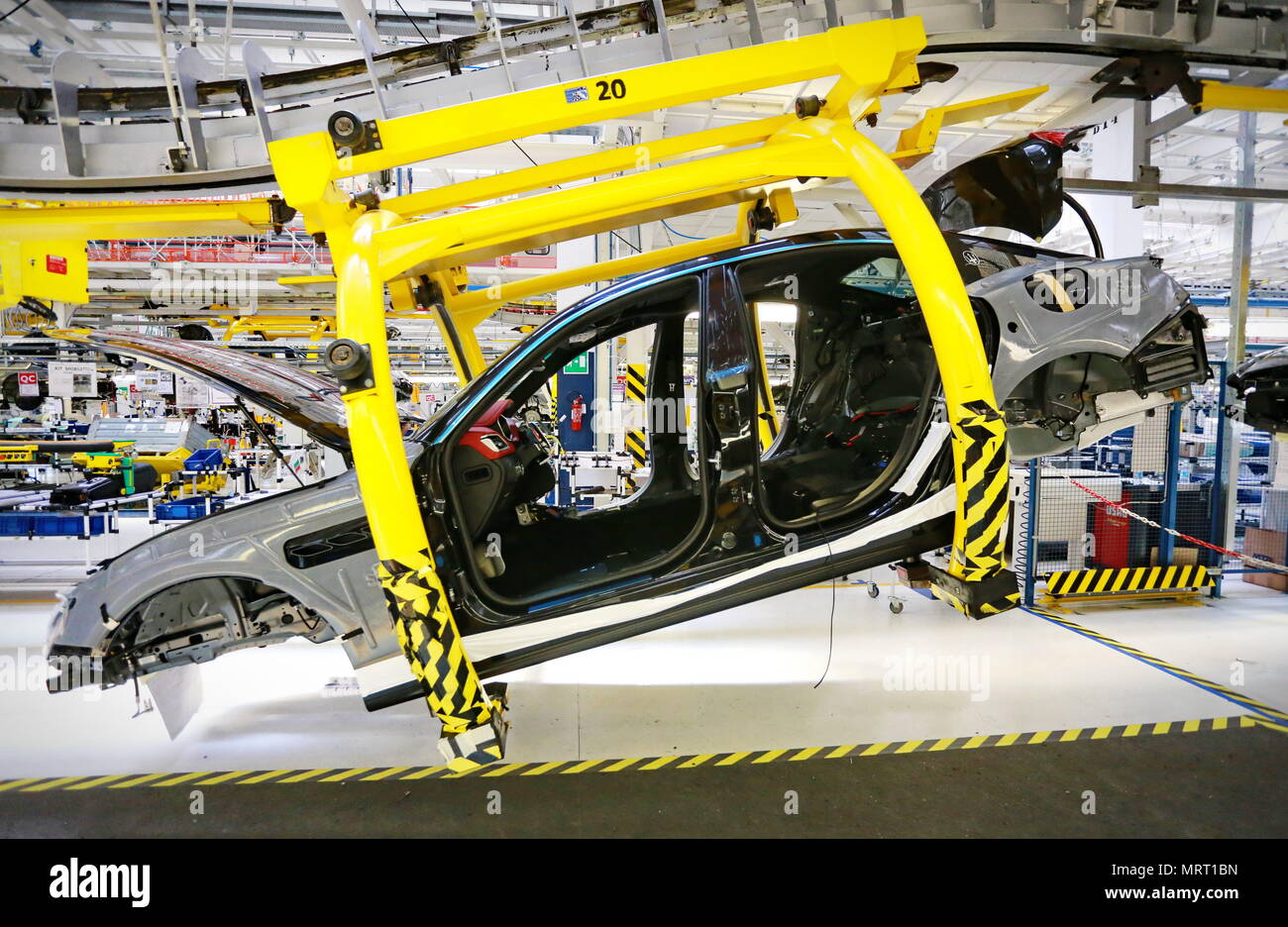Car production line with unfinished cars in a row at Maserati factory Stock Photo Alamy