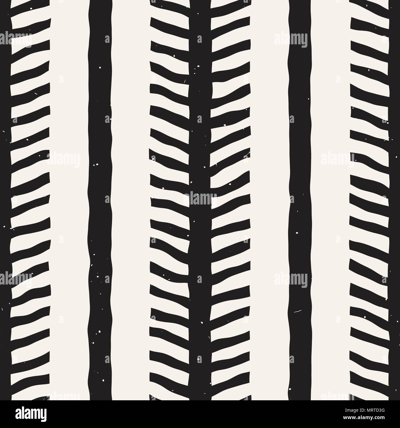 Simple ink geometric pattern. Monochrome black and white strokes ...