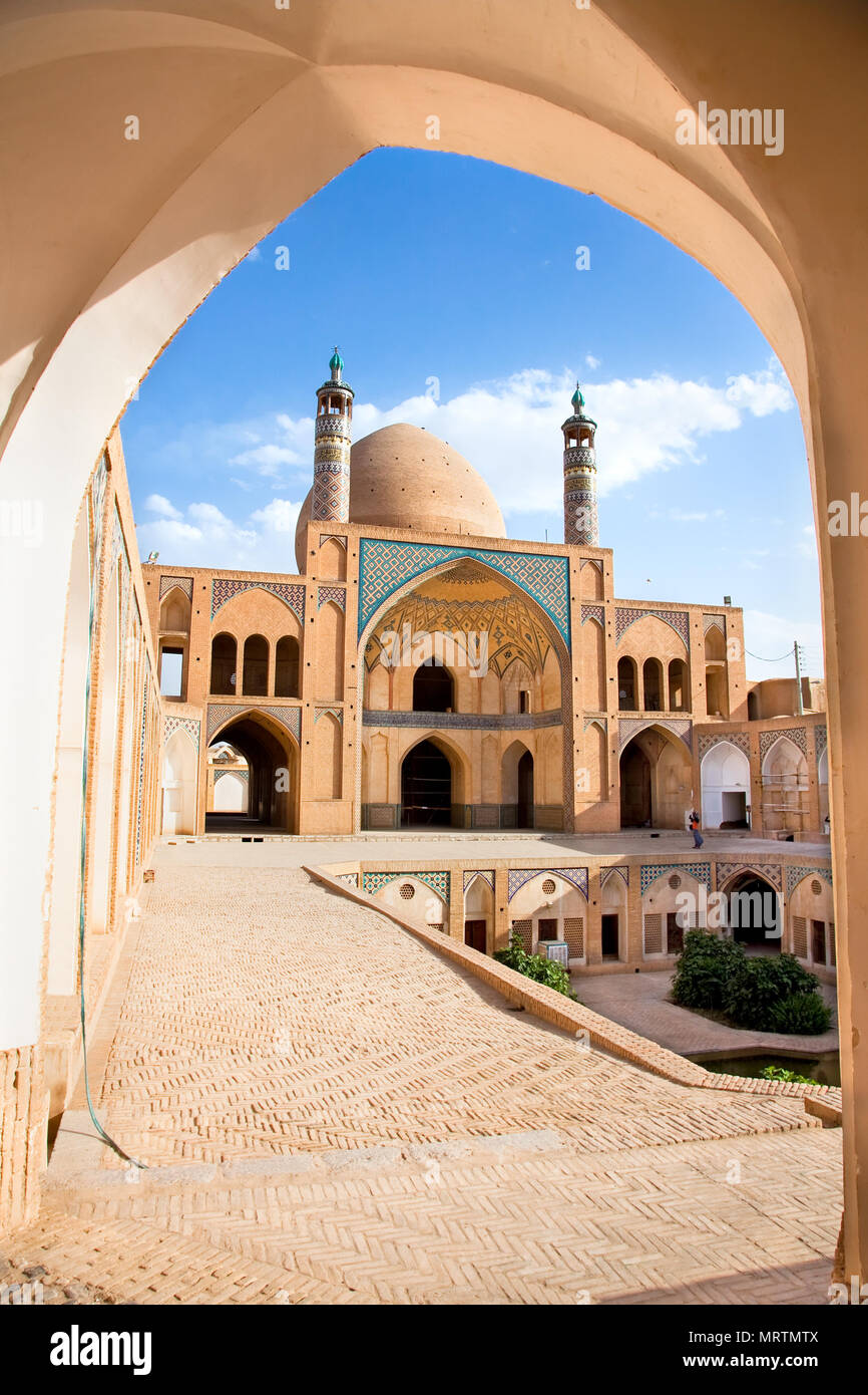 Agha Bozorg school and mosque in Kashan, Iran Stock Photo - Alamy