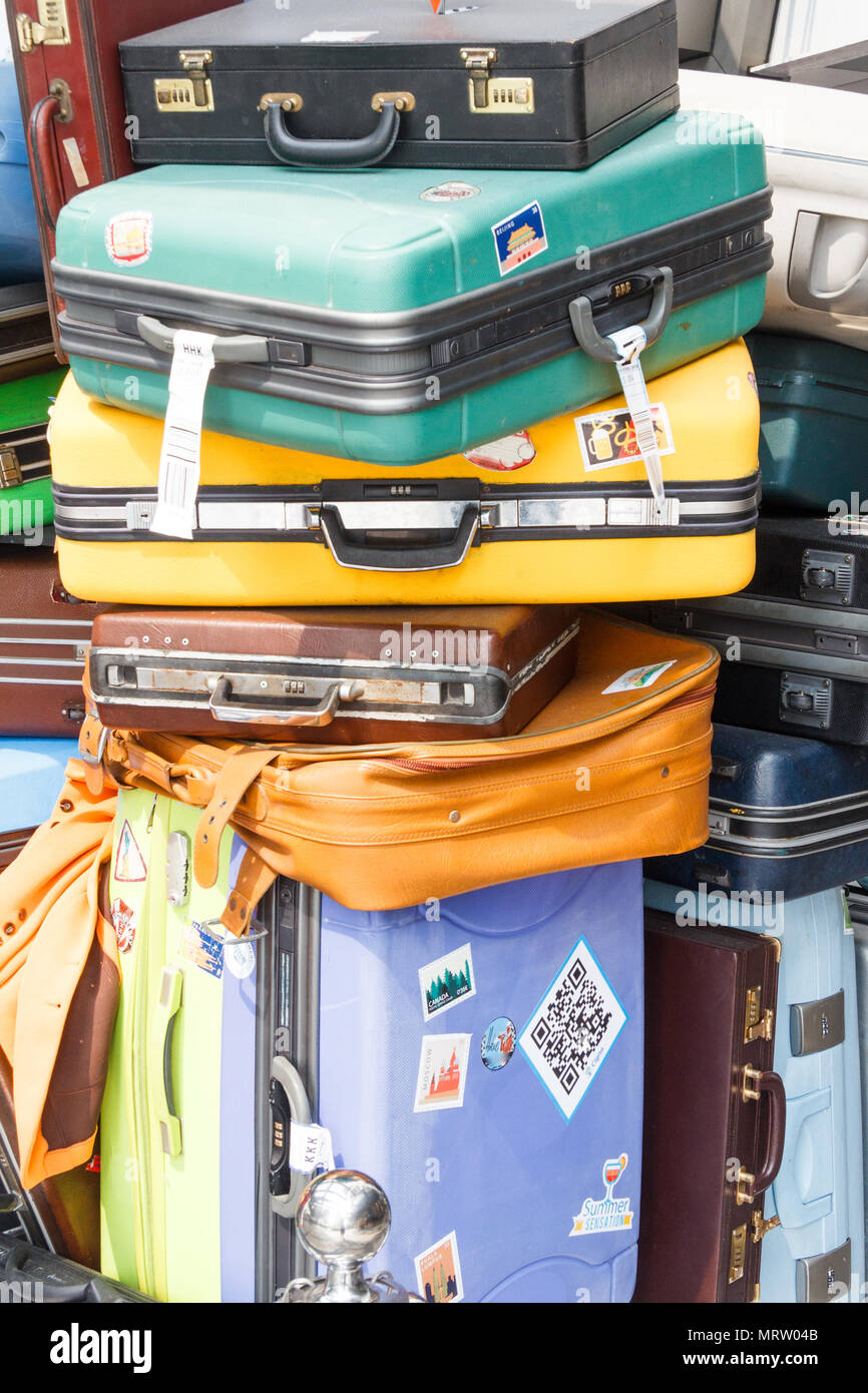 Pile of suitcases Stock Photo