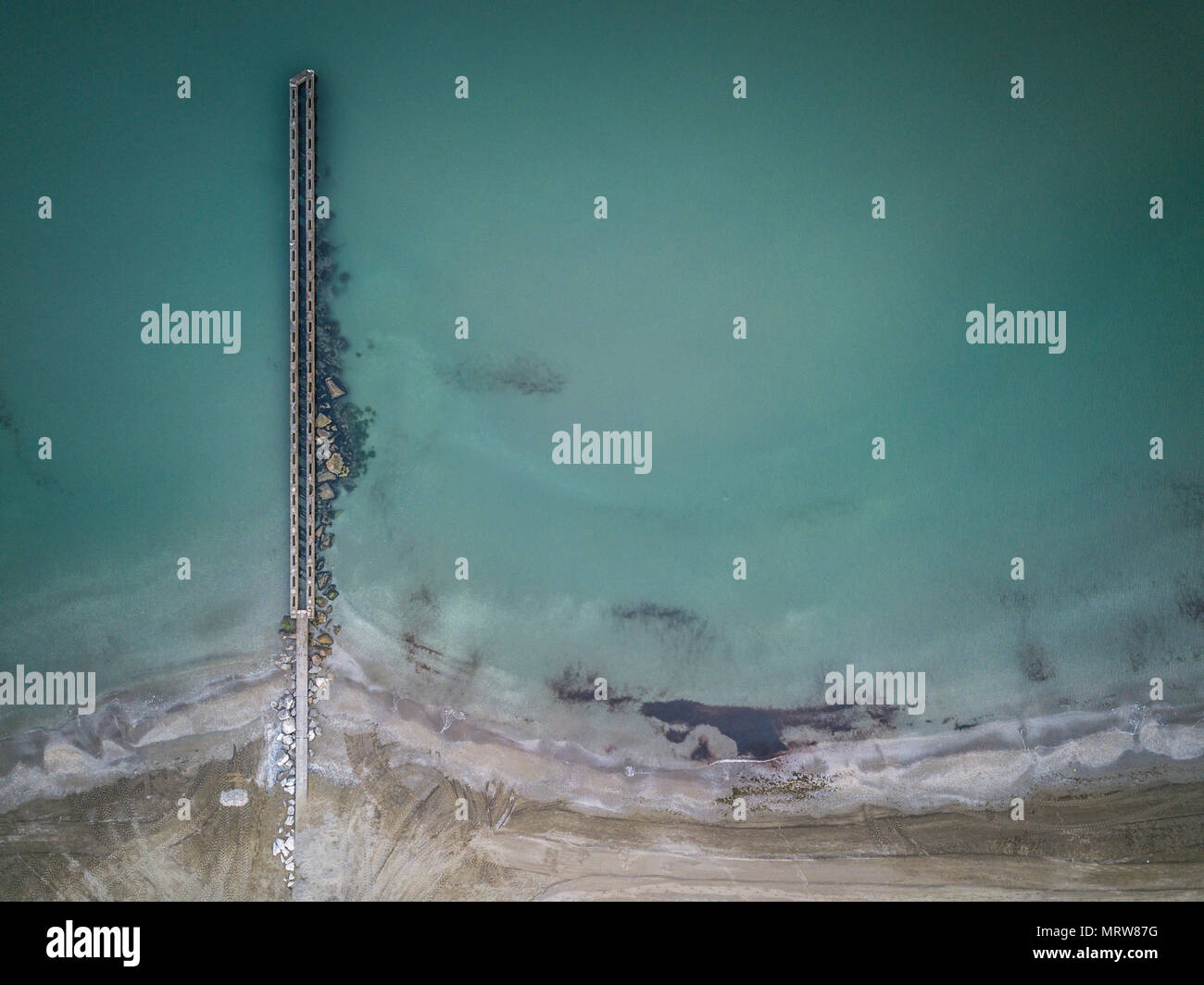 Drone photography of sea shore Stock Photo