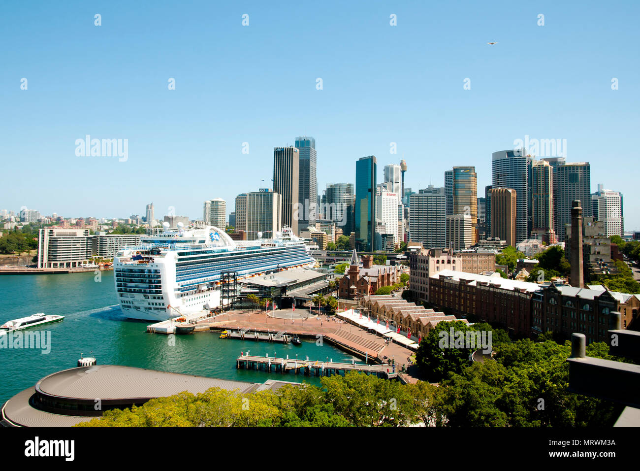 SYDNEY, AUSTRALIA December 12, 2016 Emerald Princess cruise ship docked in iconic Circular