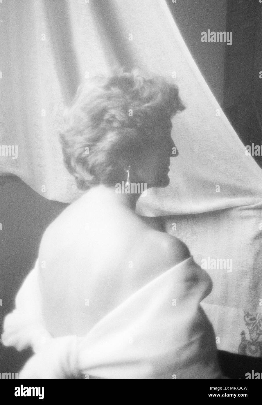 Portrait of lady. Black and white Stock Photo - Alamy