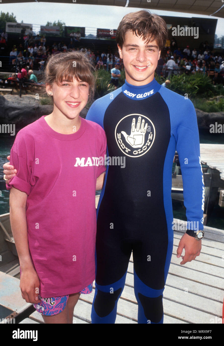 UNIVERSAL CITY, CA - APRIL 20: (L-R) Actress Mayim Bialik and actor Joey  Lawrence attend Superstar Kids Challenge event on April 20, 1991 at  Universal Studios in Universal City, California. Photo by