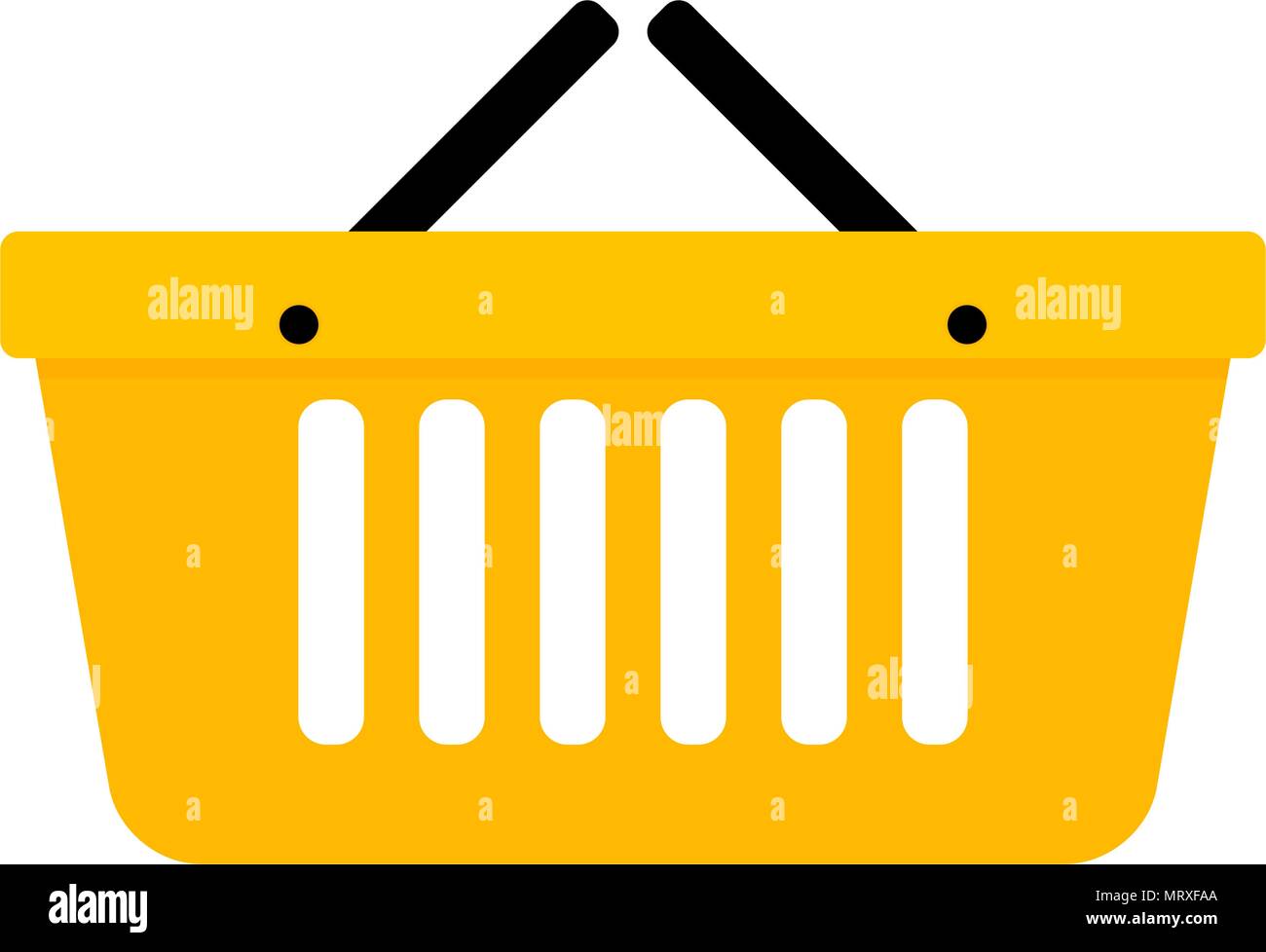 Basket shopping icon for supermarket, shop and package add sale