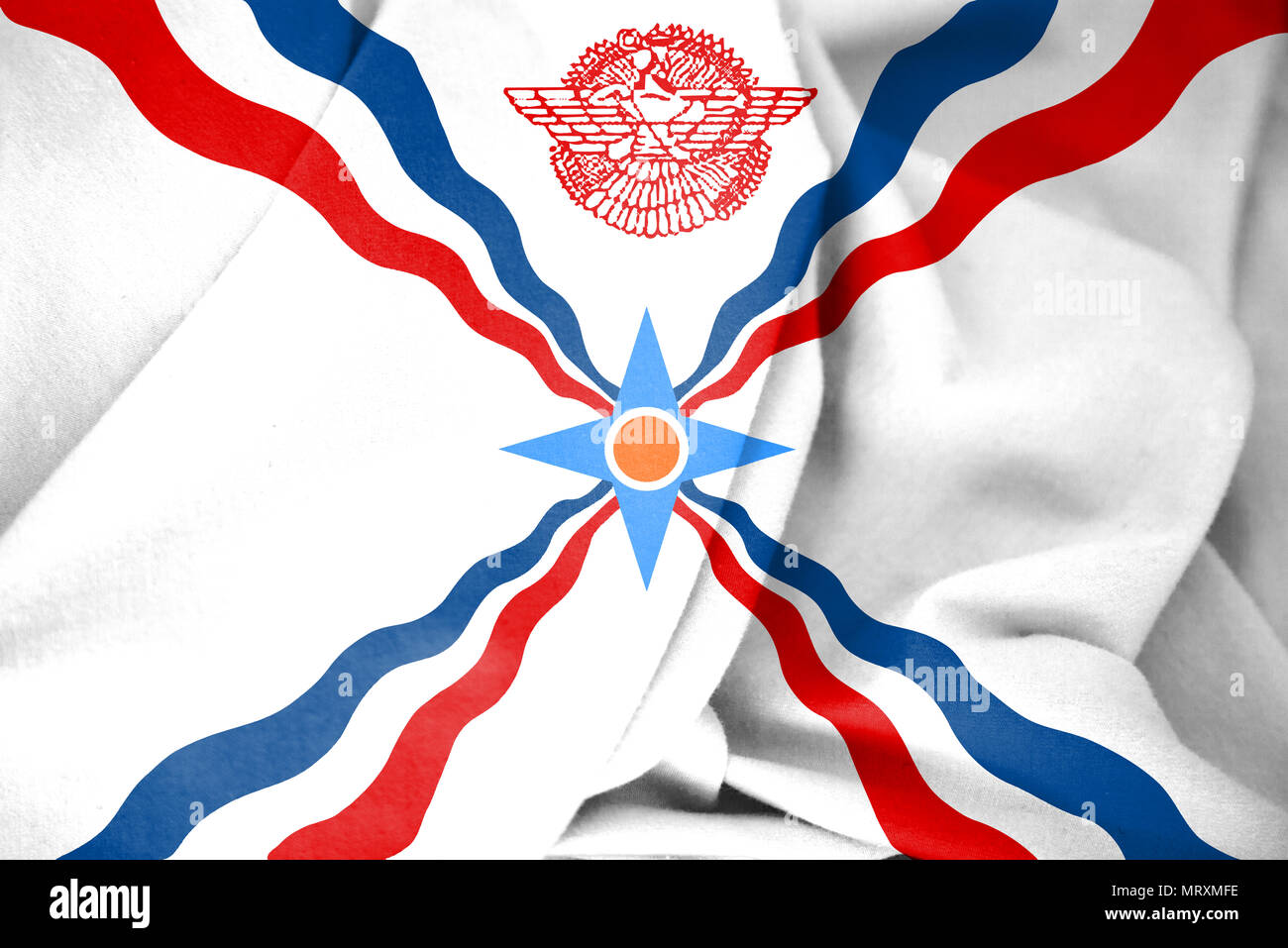 3D Flag of the Assyria. 3D Illustration Stock Photo Alamy