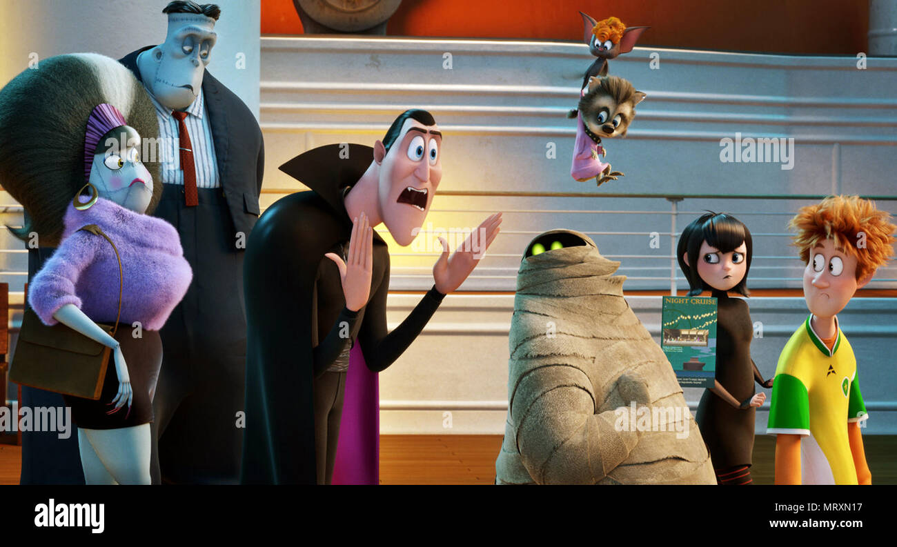 Hotel Transylvania 3: Summer Vacation (known internationally as Hotel Transylvania 3: A Monster Vacation) is an upcoming American 3D computer-animated fantasy-comedy film produced by Sony Pictures Animation and animated by Sony Pictures Imageworks.  This photograph is for editorial use only and is the copyright of the film company and/or the photographer assigned by the film or production company and can only be reproduced by publications in conjunction with the promotion of the above Film. A Mandatory Credit to the film company is required. The Photographer should also be credited when known. Stock Photo