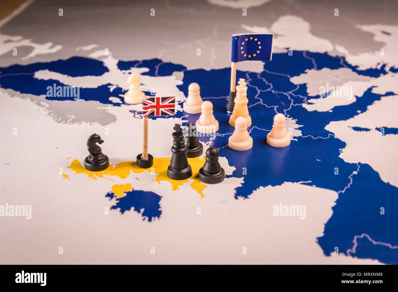 chess on old map Stock Photo - Alamy