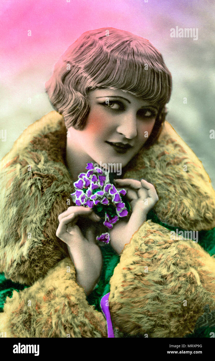 Portrait Fashion Woman With Pageboy Hairstyle 1920s Germany