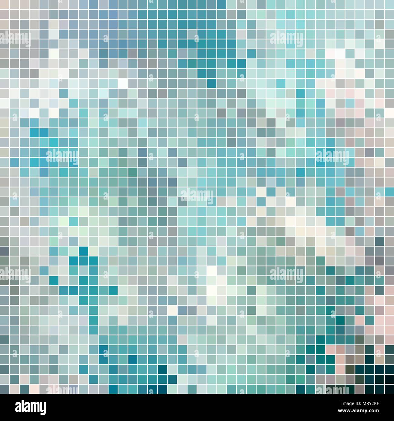 abstract vector square pixel mosaic background - light blue Stock ...