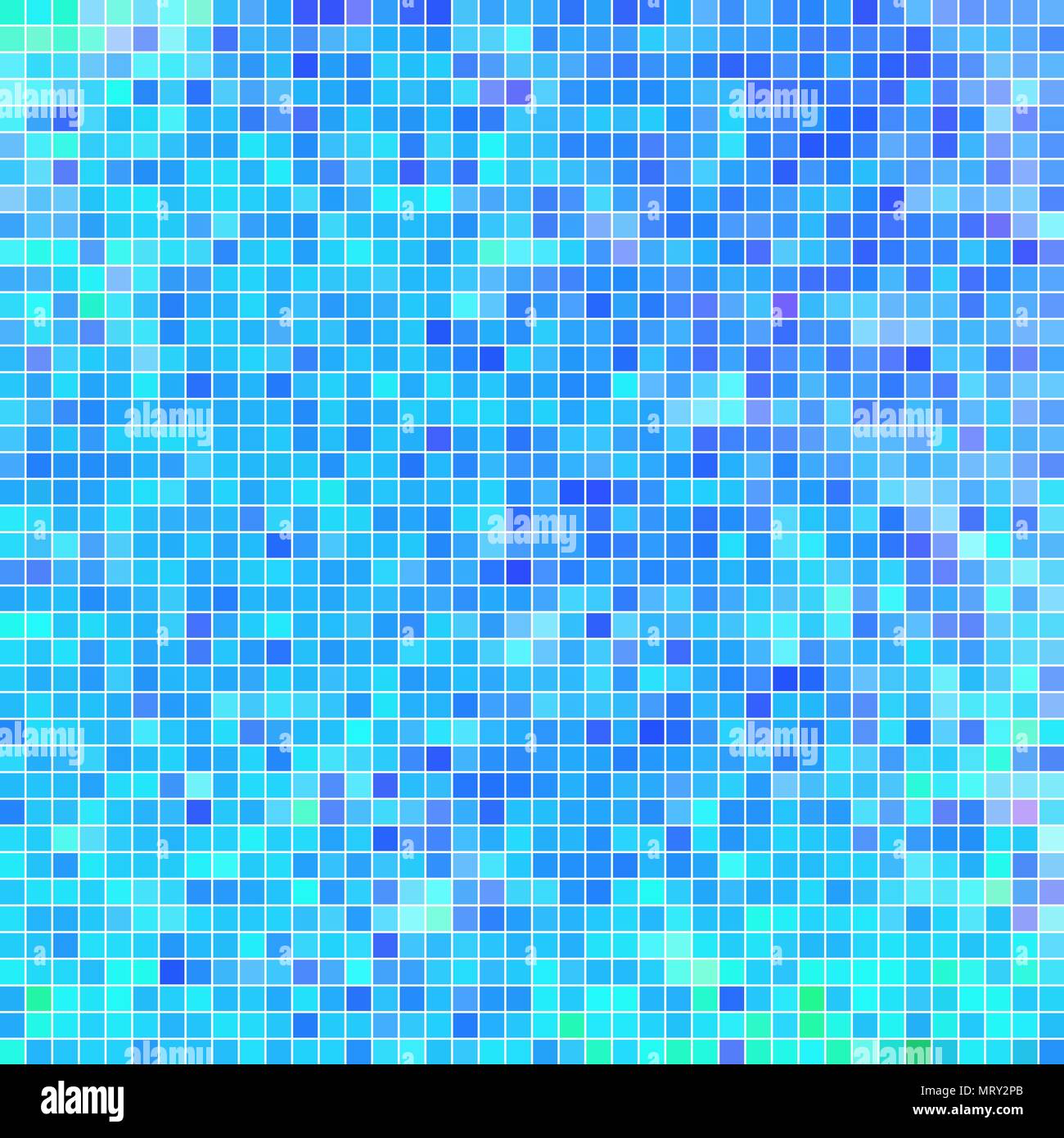abstract vector square pixel mosaic background - light blue Stock ...