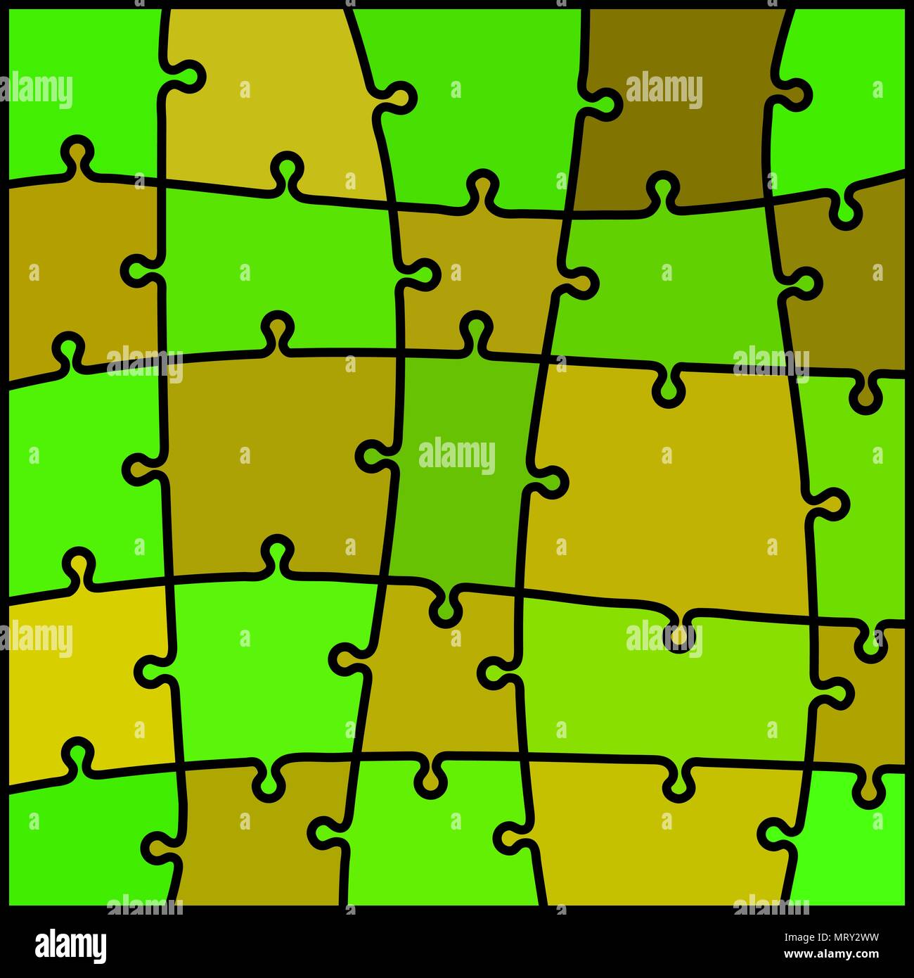 abstract colored puzzle background - green and brown Stock Vector