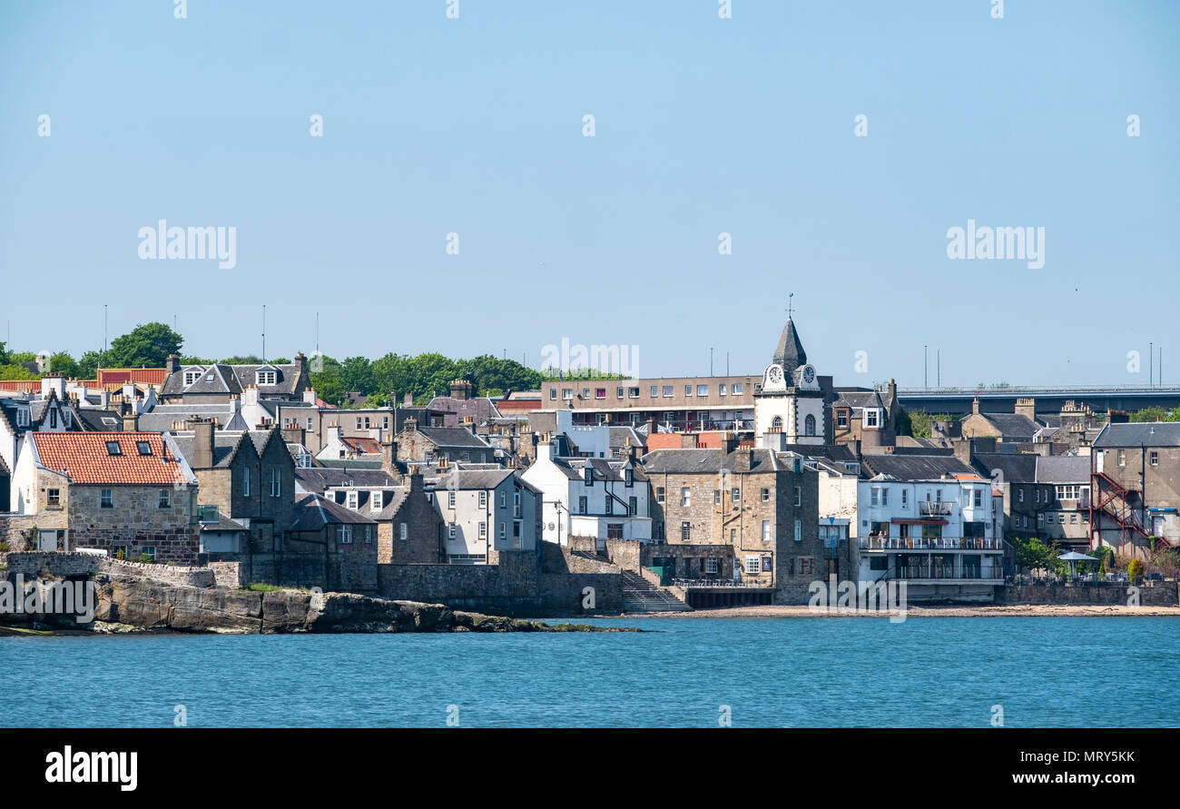 View of town of South Queensferry in West Lothian, Scotland, UK, United Kingdom Stock Photo