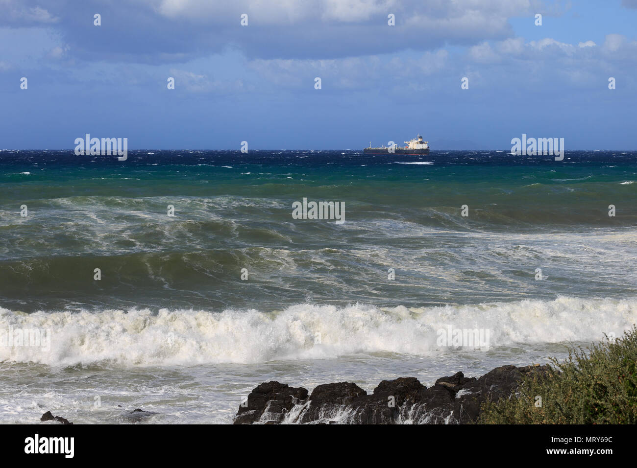 Container ship stormy sea hi-res stock photography and images - Alamy