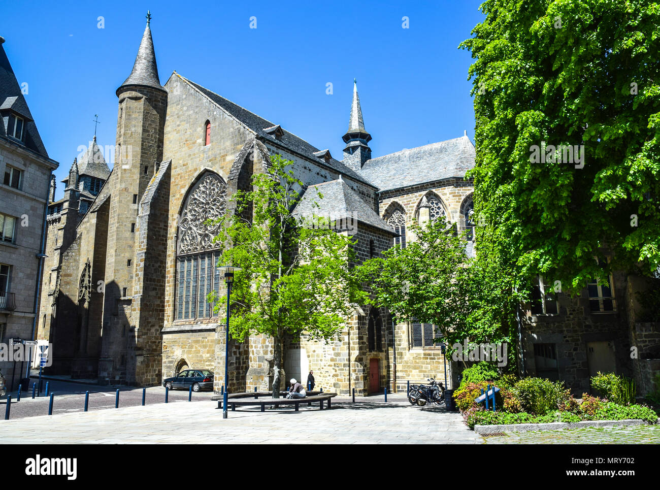 Cathedrale Saint-Etienne, Saint-Brieuc, Brittany, France. Stock Photo