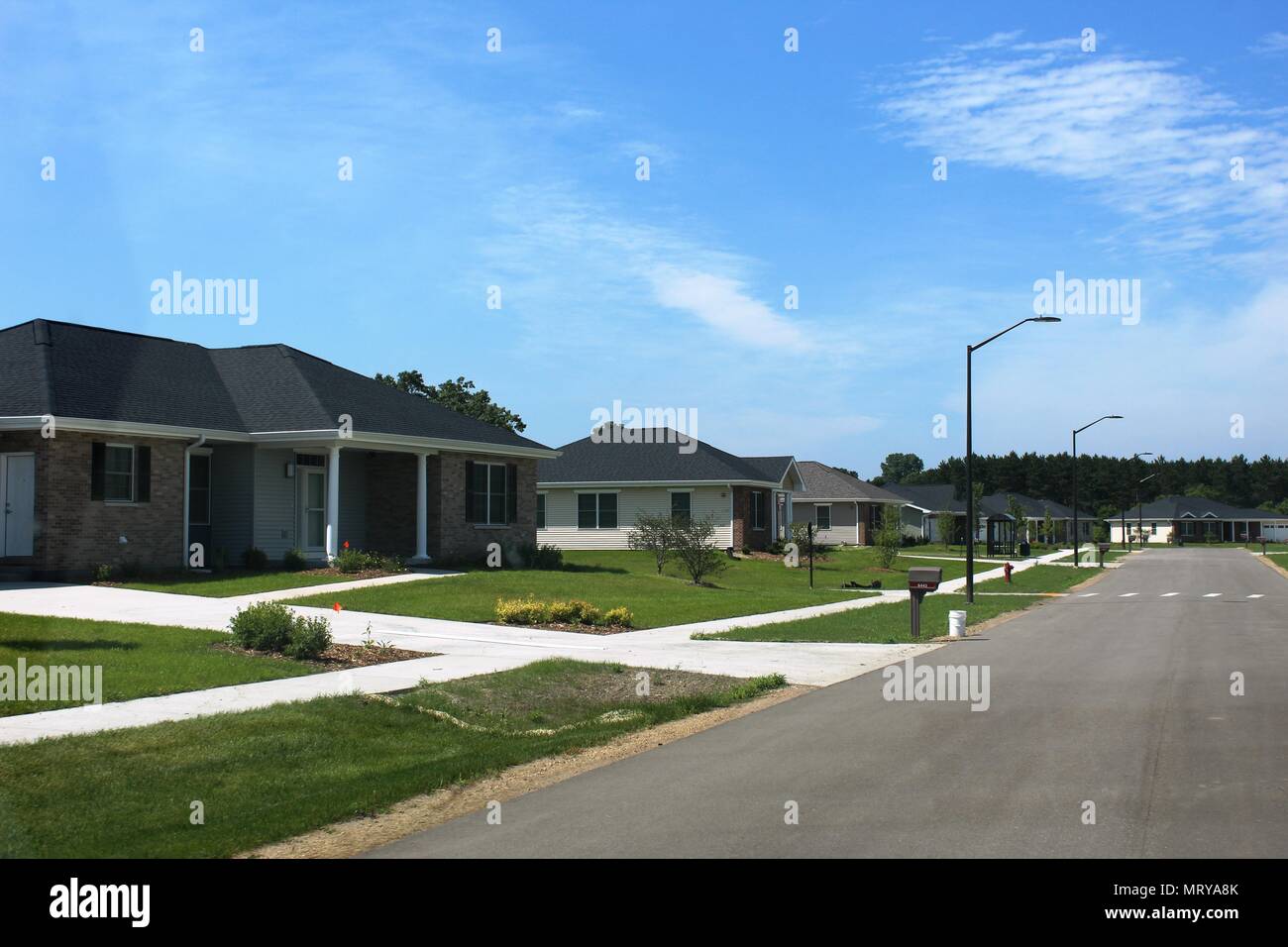 Some of the 56 new homes that were built in the South Post Housing area