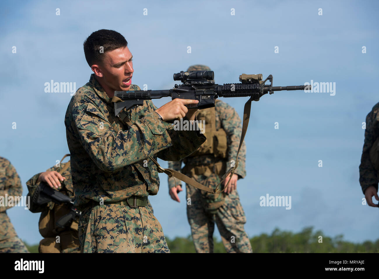 A U.S. Marine with 1st Battalion, 6th Marine Regiment, 2nd Marine