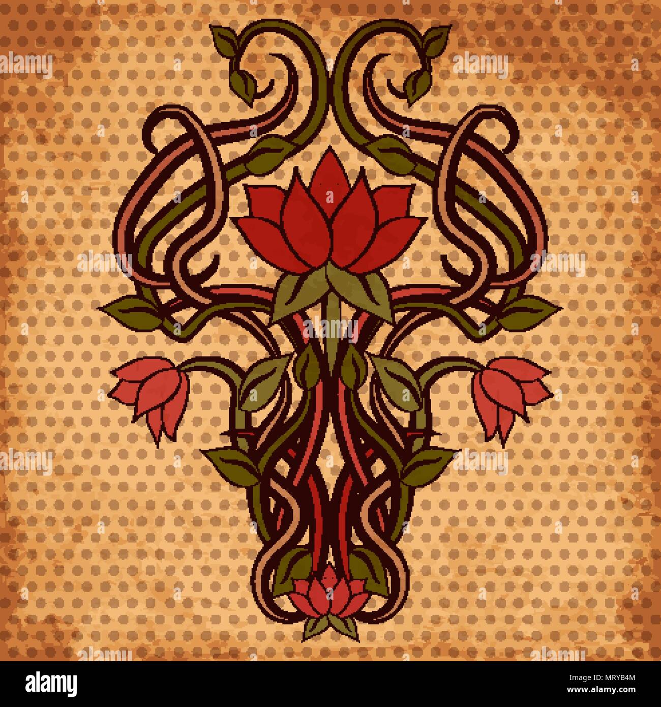 Art Nouveau Flower Pattern Art Nouveau Flower Pattern