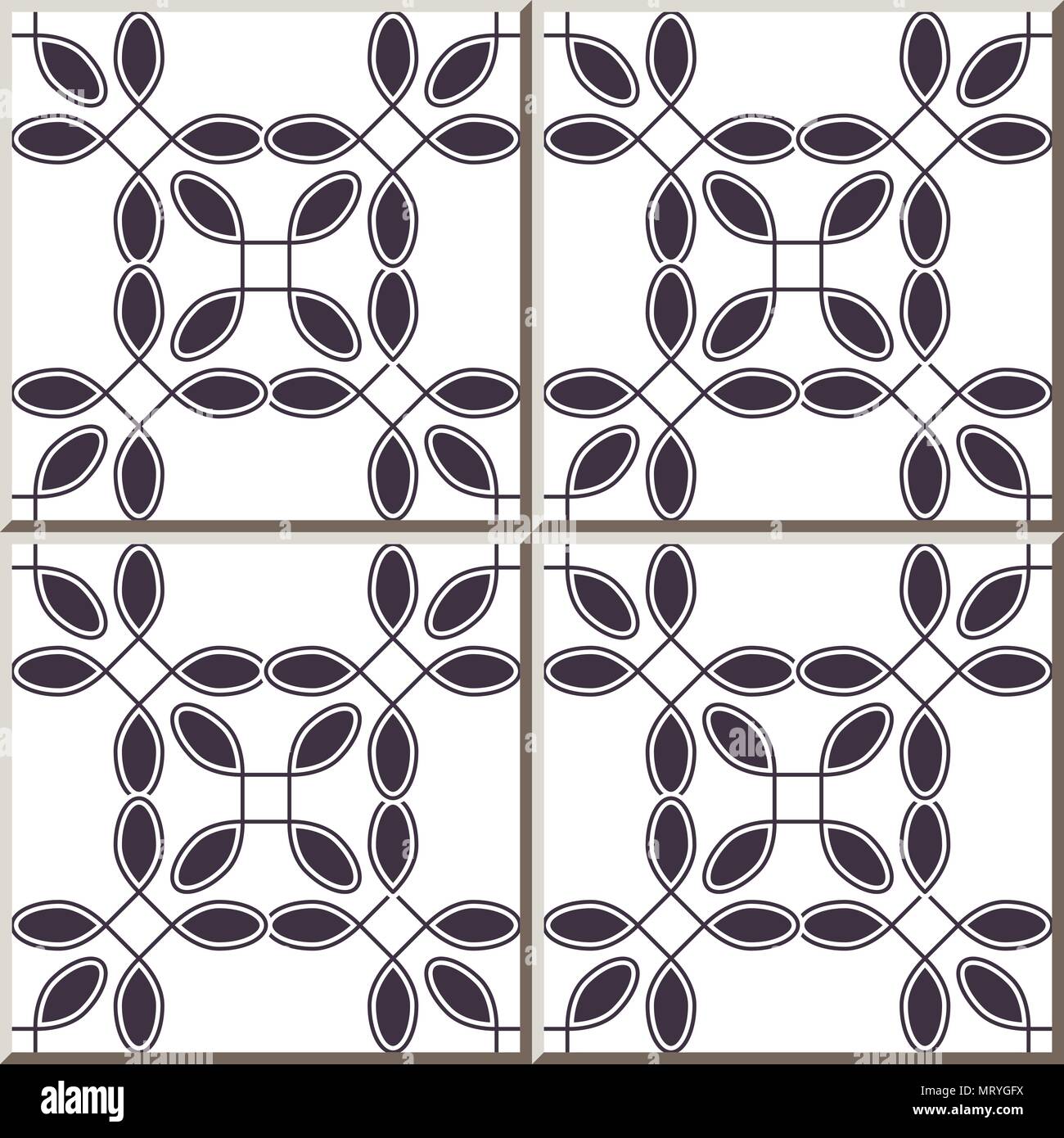 Ceramic tile pattern Curve Round Corner Square Cross line Frame ...