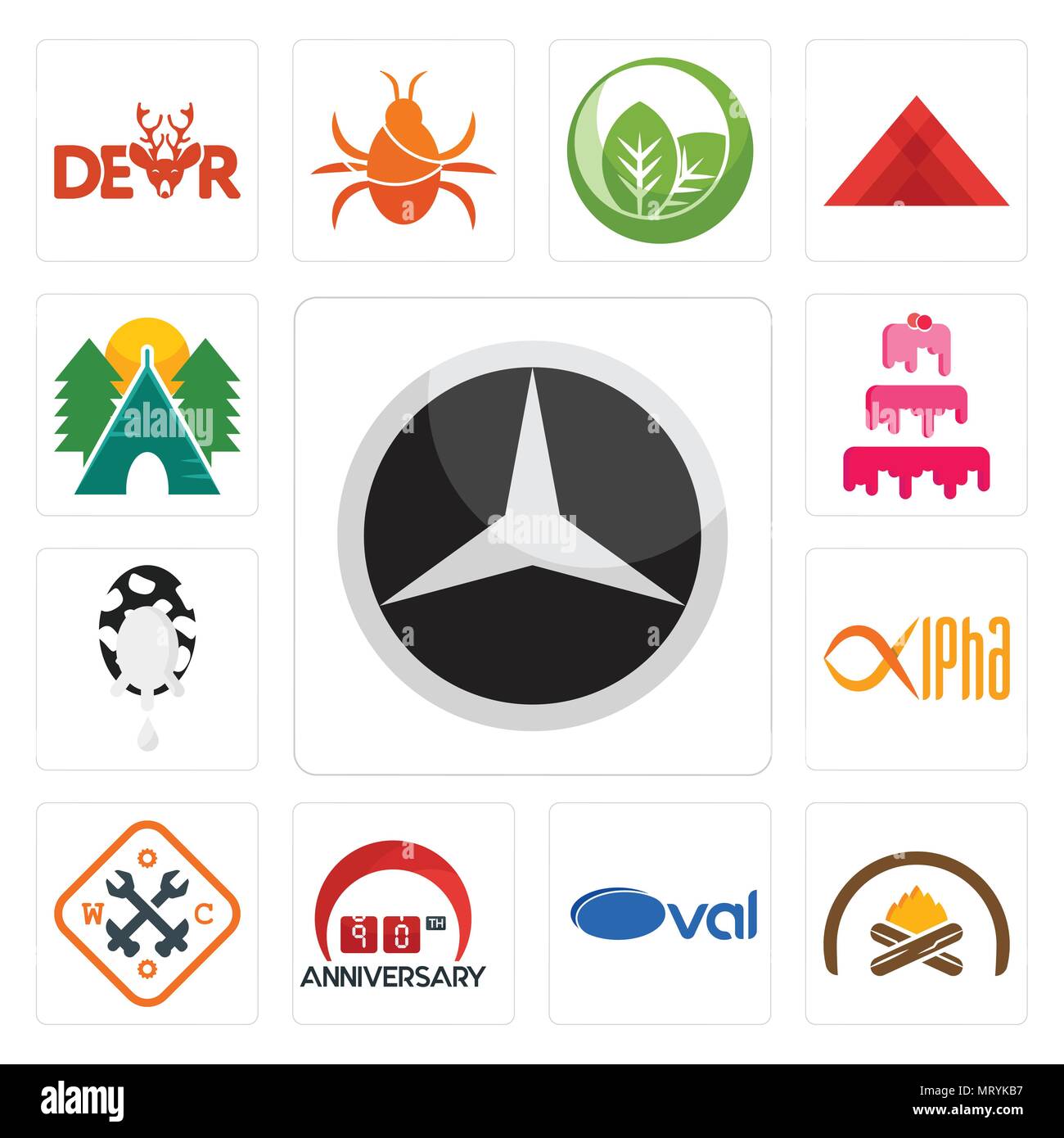 Mercedes Icon Vector Vectors High Resolution Stock Photography And Images Alamy