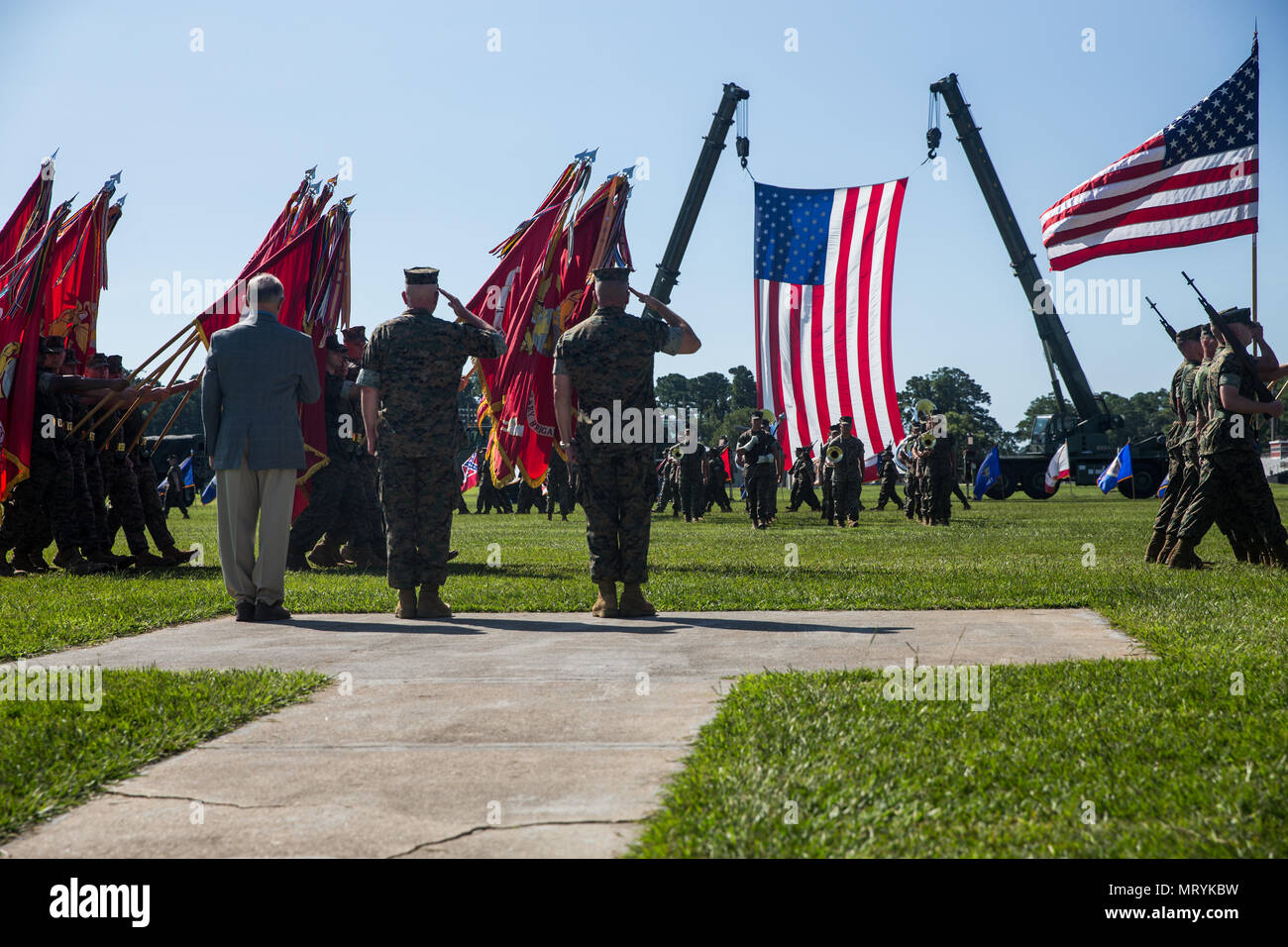 Former and current commanding generals of II Marine Expeditionary Force