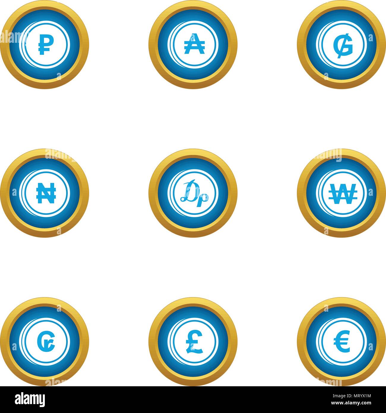 Coins of the world icons set, flat style Stock Vector Image & Art - Alamy