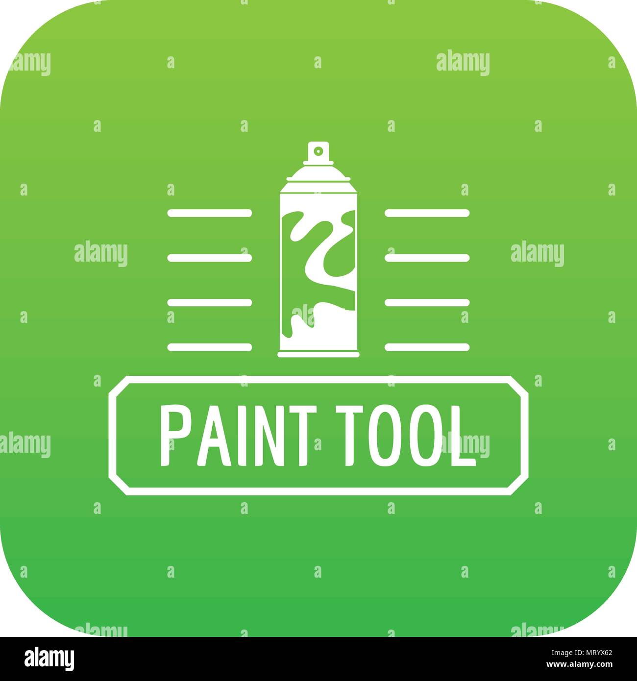 Paint spray icon green vector Stock Vector