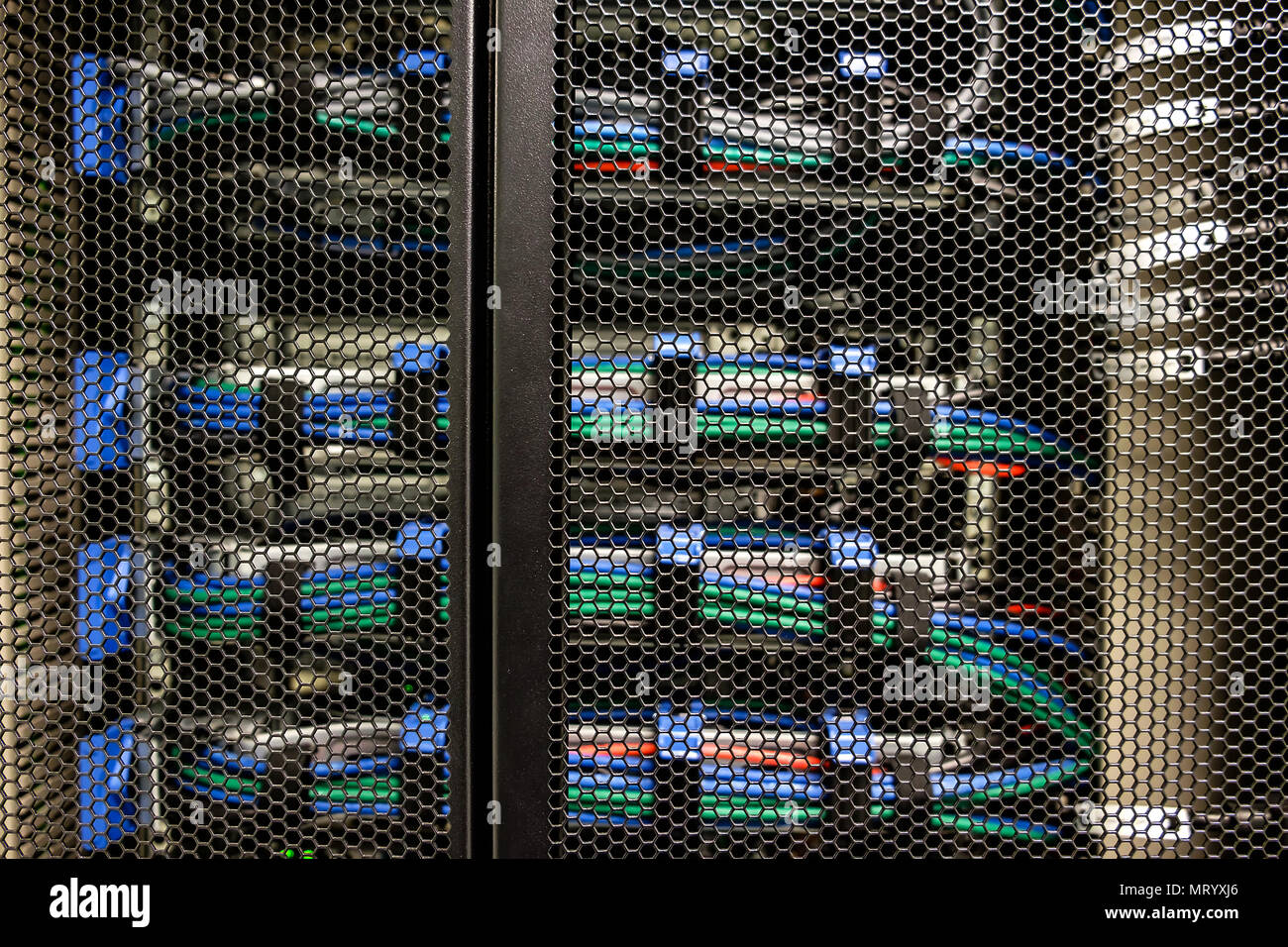 Network cables wiring in Stock Photo Alamy