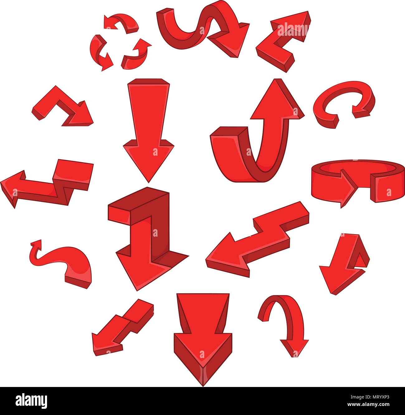 Arrow icons set in flat style Stock Vector Image & Art - Alamy