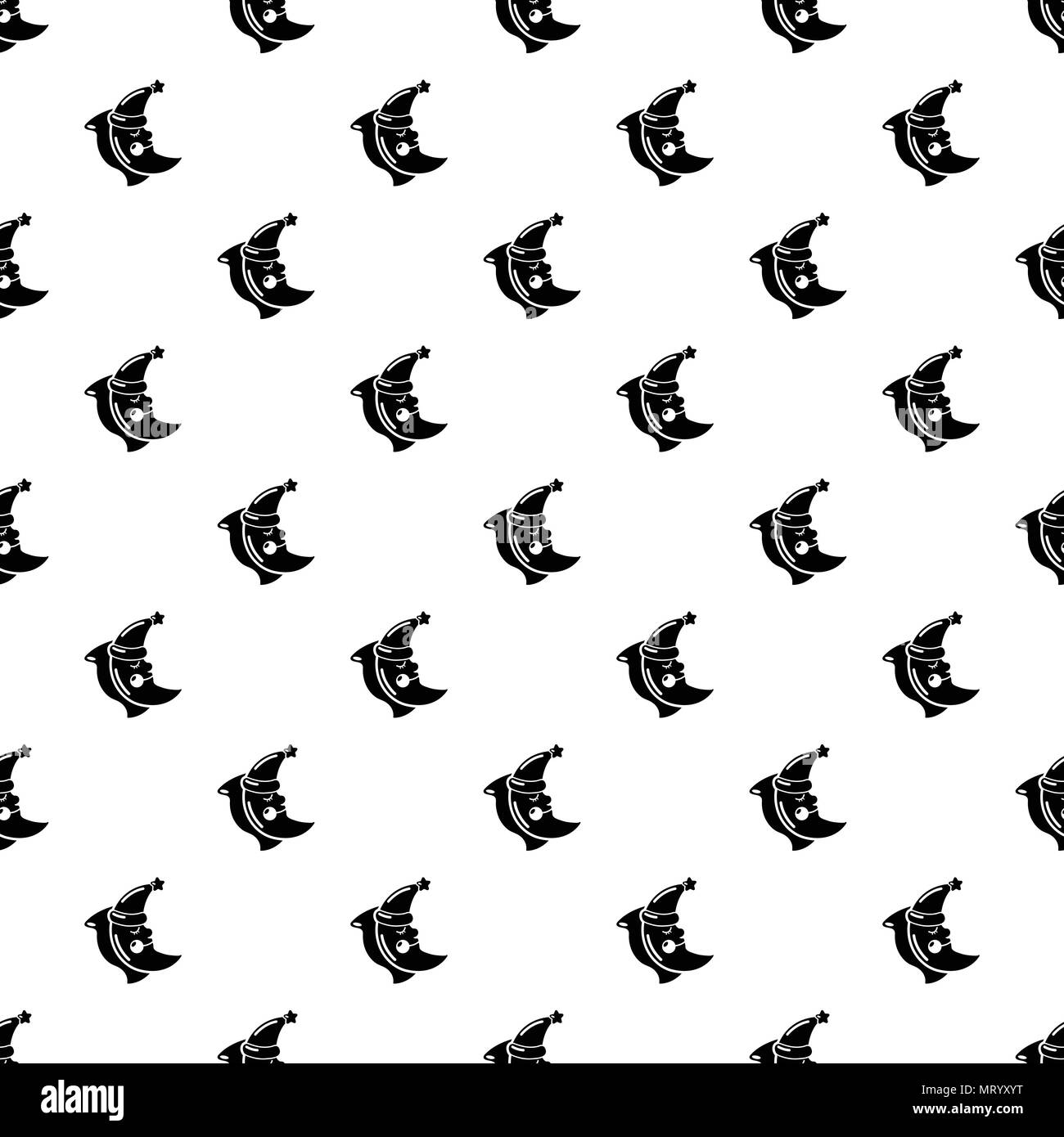 Sleeping moon pattern vector seamless Stock Vector Image & Art - Alamy