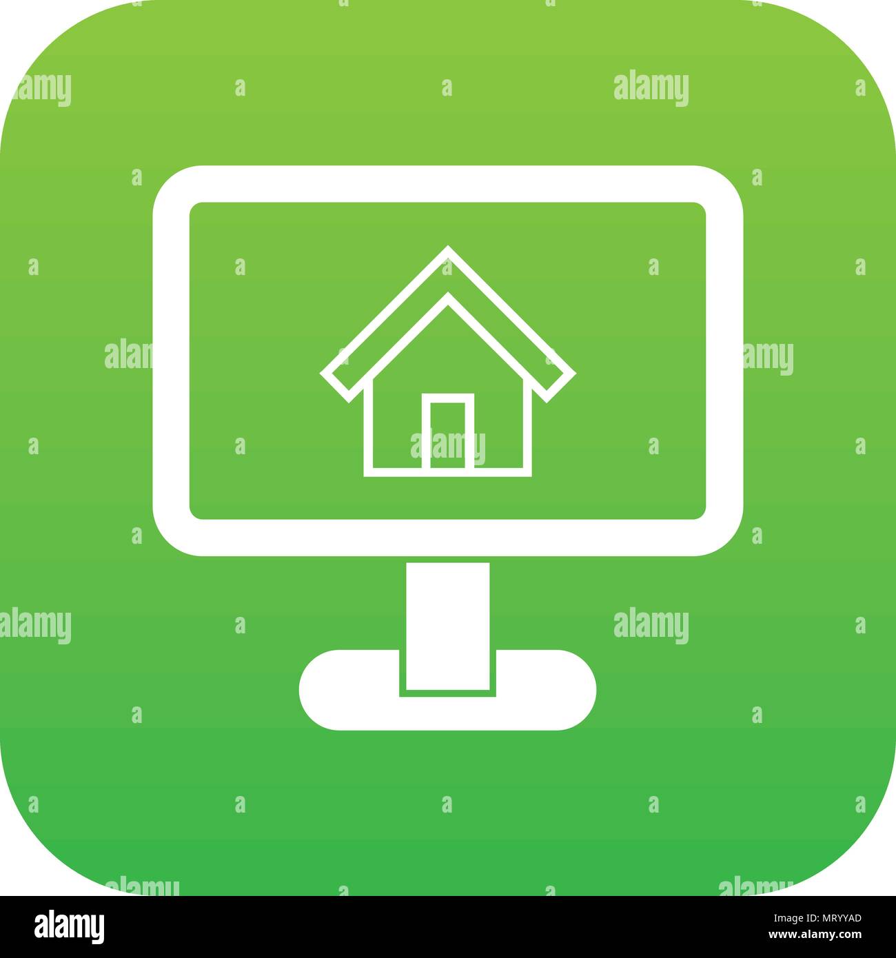 Layout of house icon digital green Stock Vector Image & Art - Alamy