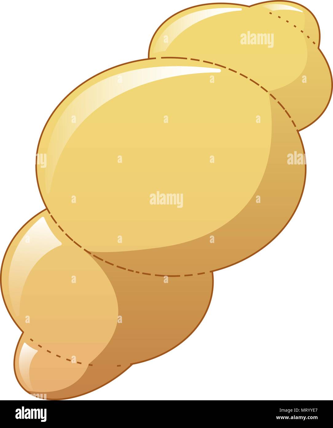 Gnocchi pasta icon, cartoon style Stock Vector