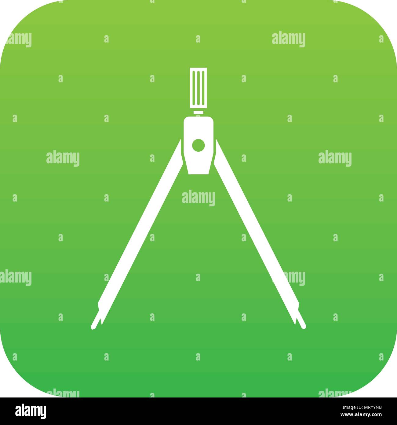Drawing compass icon digital green Stock Vector Image & Art Alamy