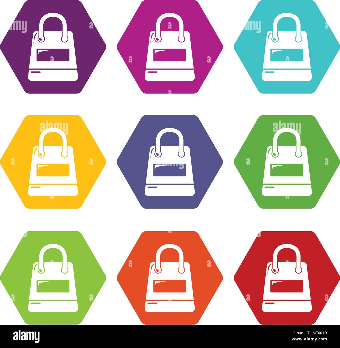 Shopping bag icons set 9 vector Stock Vector Image & Art - Alamy