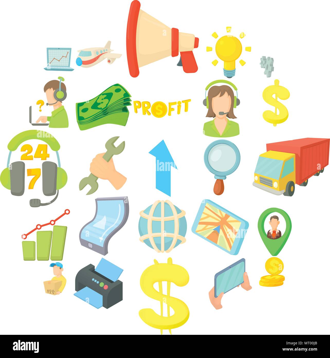Fiscal icons set, isometric style Stock Vector