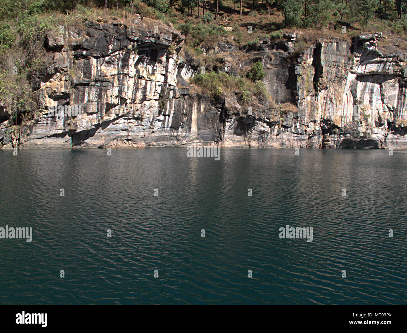 Volcanic Lake Tritriva, in southwest-central Madagascar, in the region of Vàkinankàratra, located near the village of Belazao, Madagascar, Africa Stock Photo