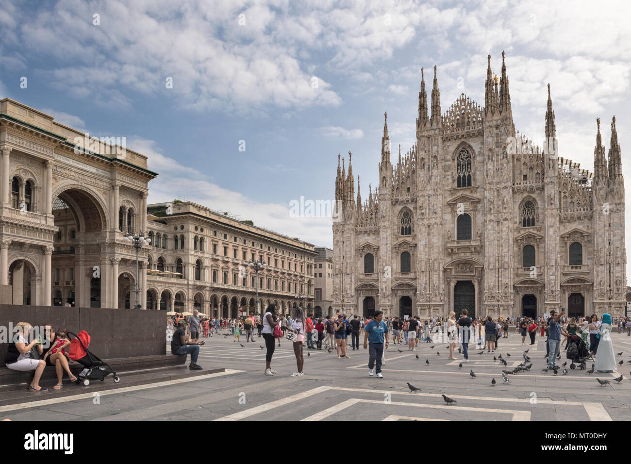 Duomo (Milan Cathedral), Milan, Lombardy, Italy Stock Photo