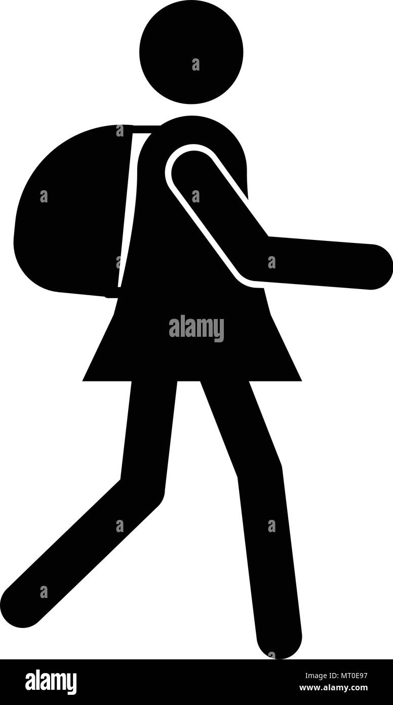 Tourist vector icon, isolated on white background Stock Vector