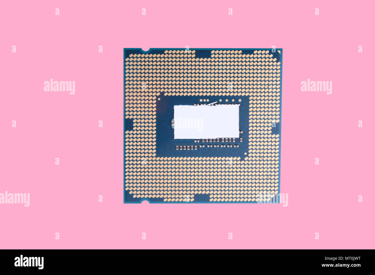 Cpu Pink Front central Processor unit isolated on pink background at dry sunny day ...