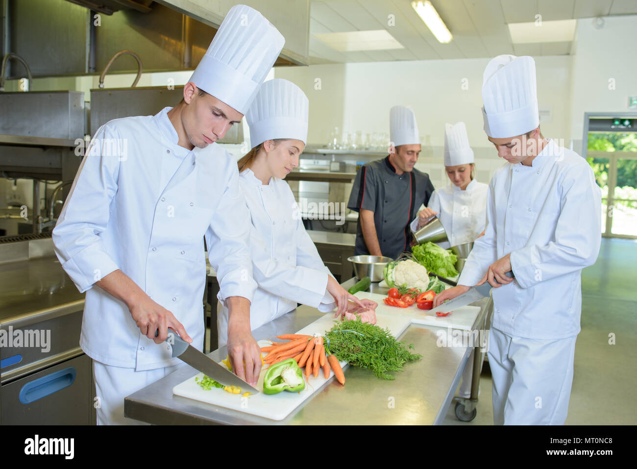 Cook Supervisor Chef supervising hi-res stock photography and images - Alamy