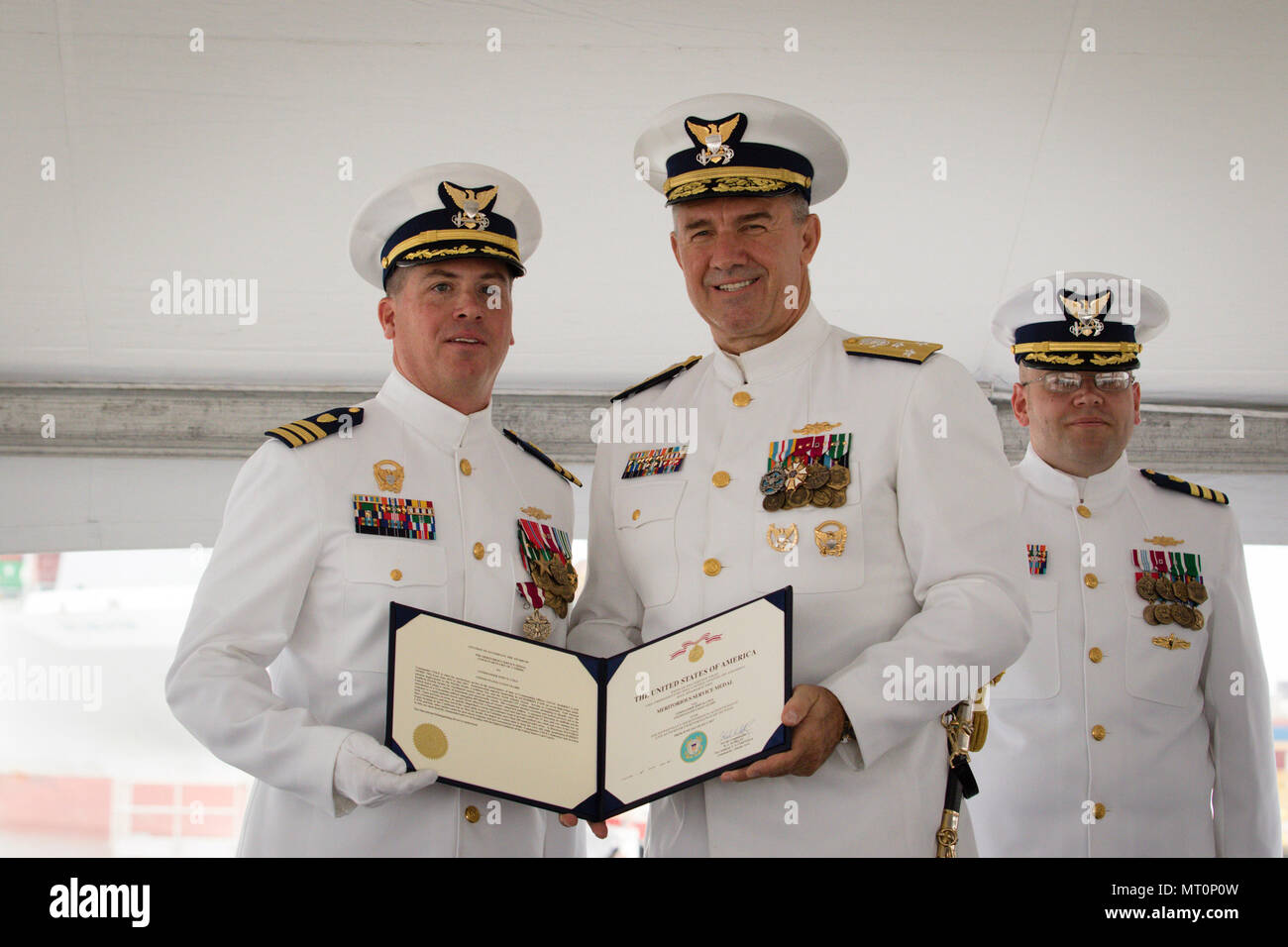 From Left To Right, Coast Guard Cmdr. John D. Cole, Vice Adm. Karl L 