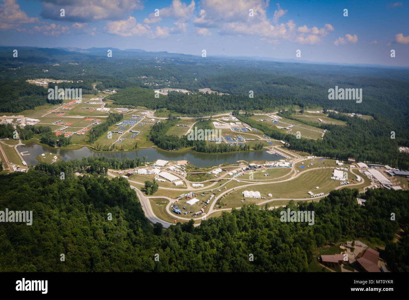 An arial view of The National Jamboree on the Summit Bechtel Reserve