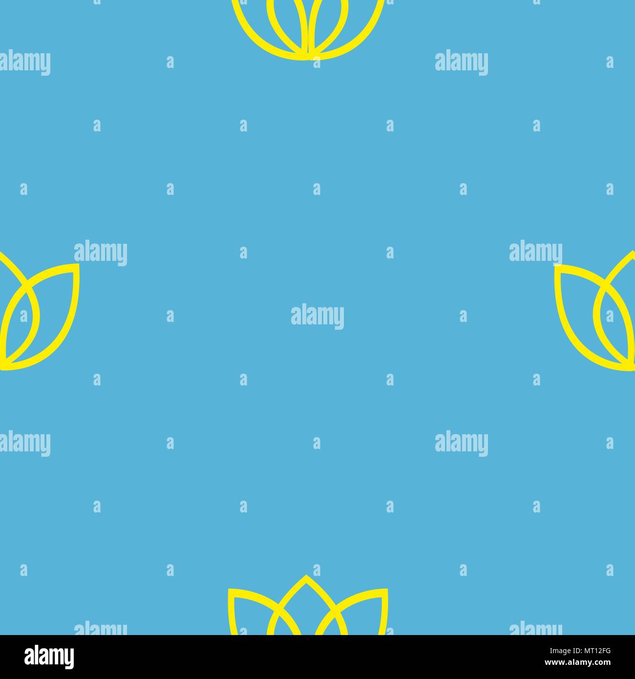 Simple abstract seamless pattern isolated with blue background. Stock Vector