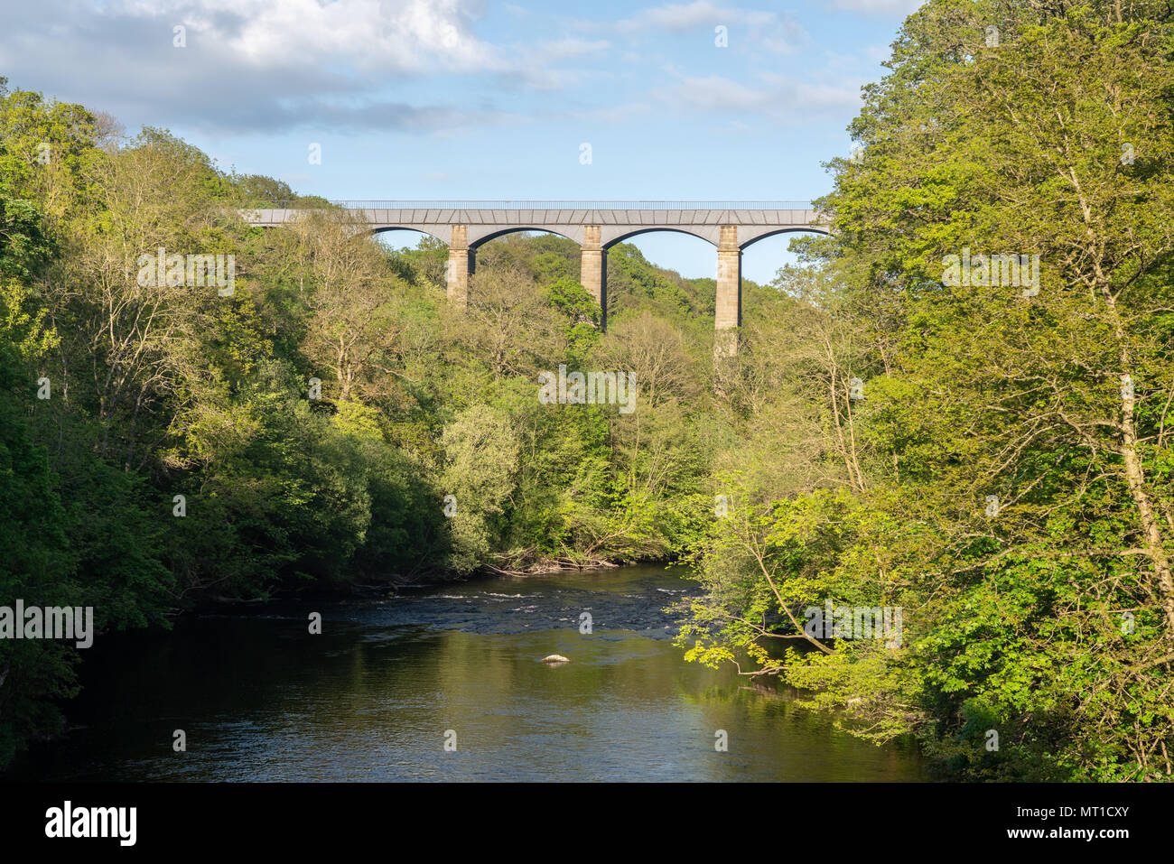 Pontcysyllte Aqueduct near Llangollen in Wales in spring Stock Photo