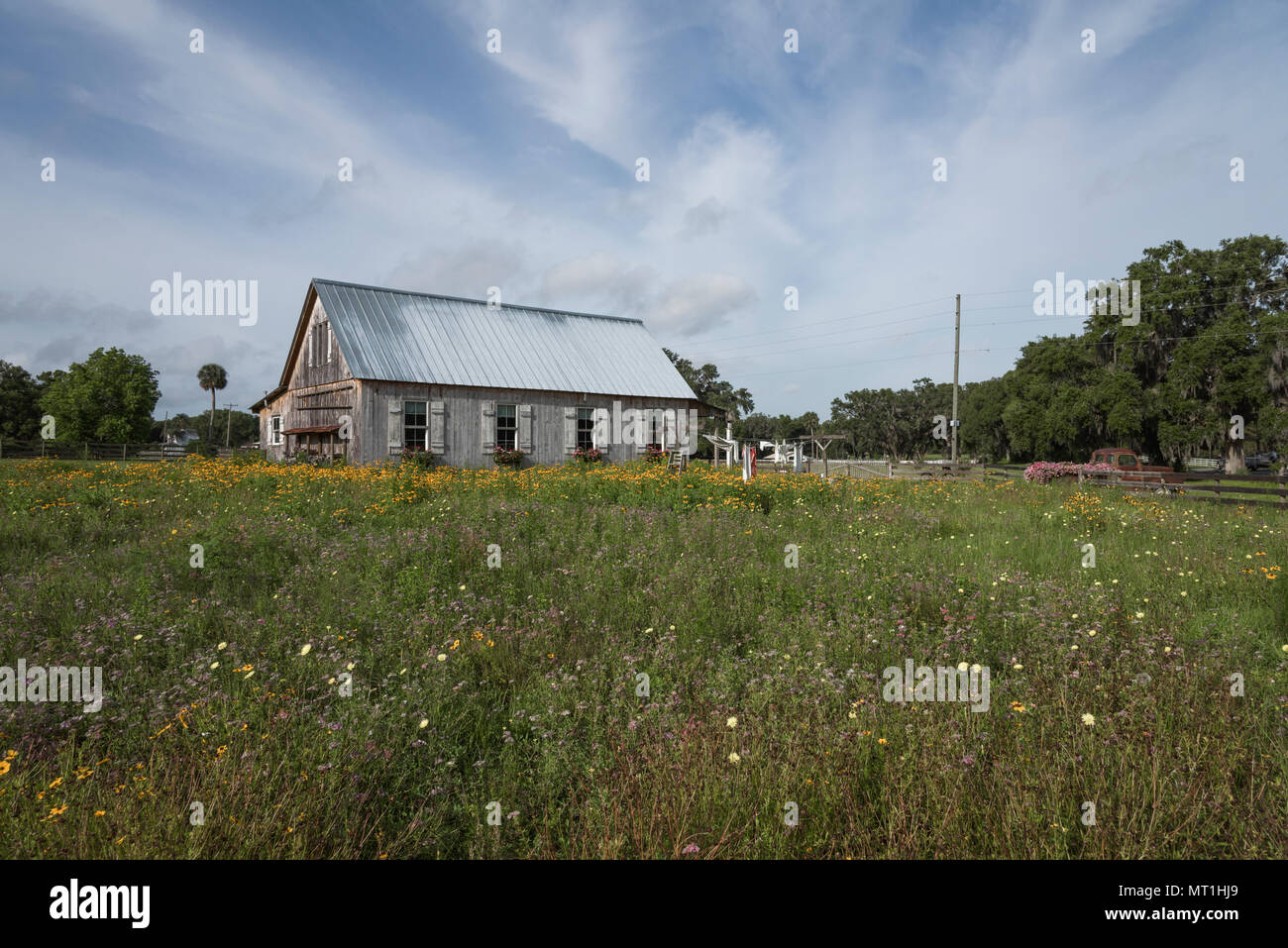 Old Farm House Florida USA Stock Photo Alamy